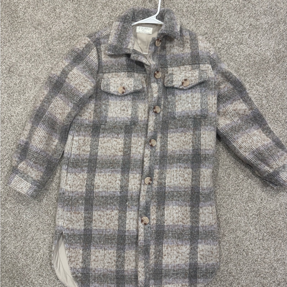 Z Supply Brown and Gray Textured Jacket